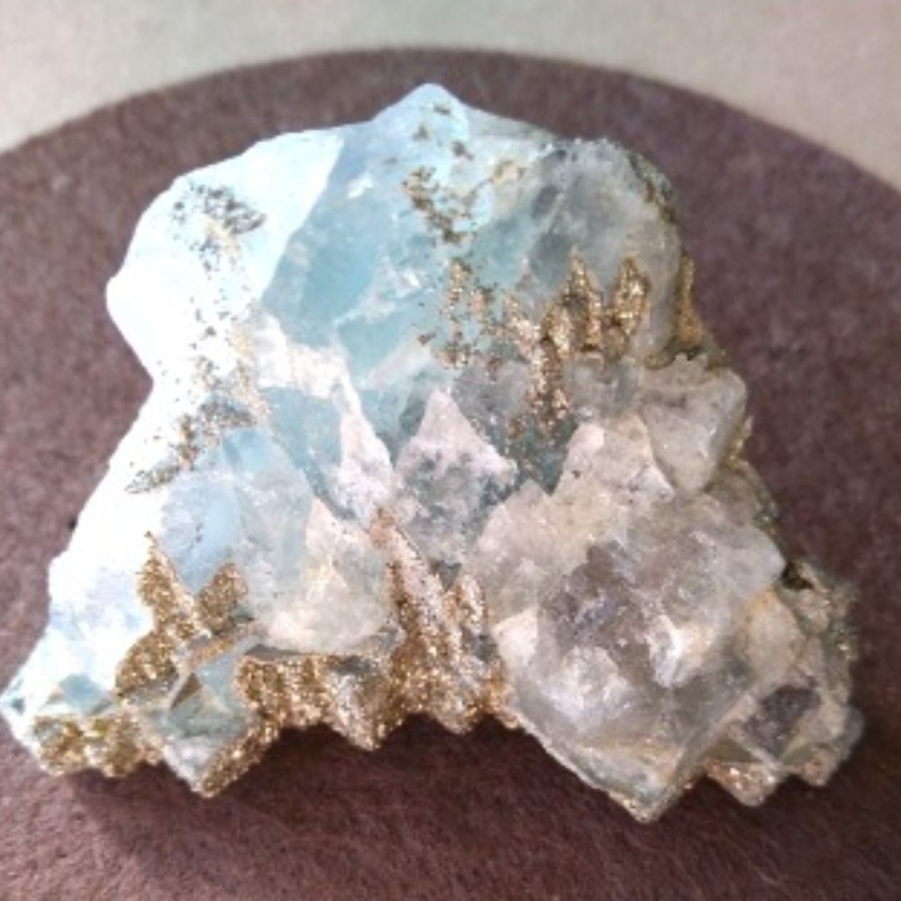 Rare Specimen  From El Hammam Mine Rough Fluorite, Calcite, Pyrite